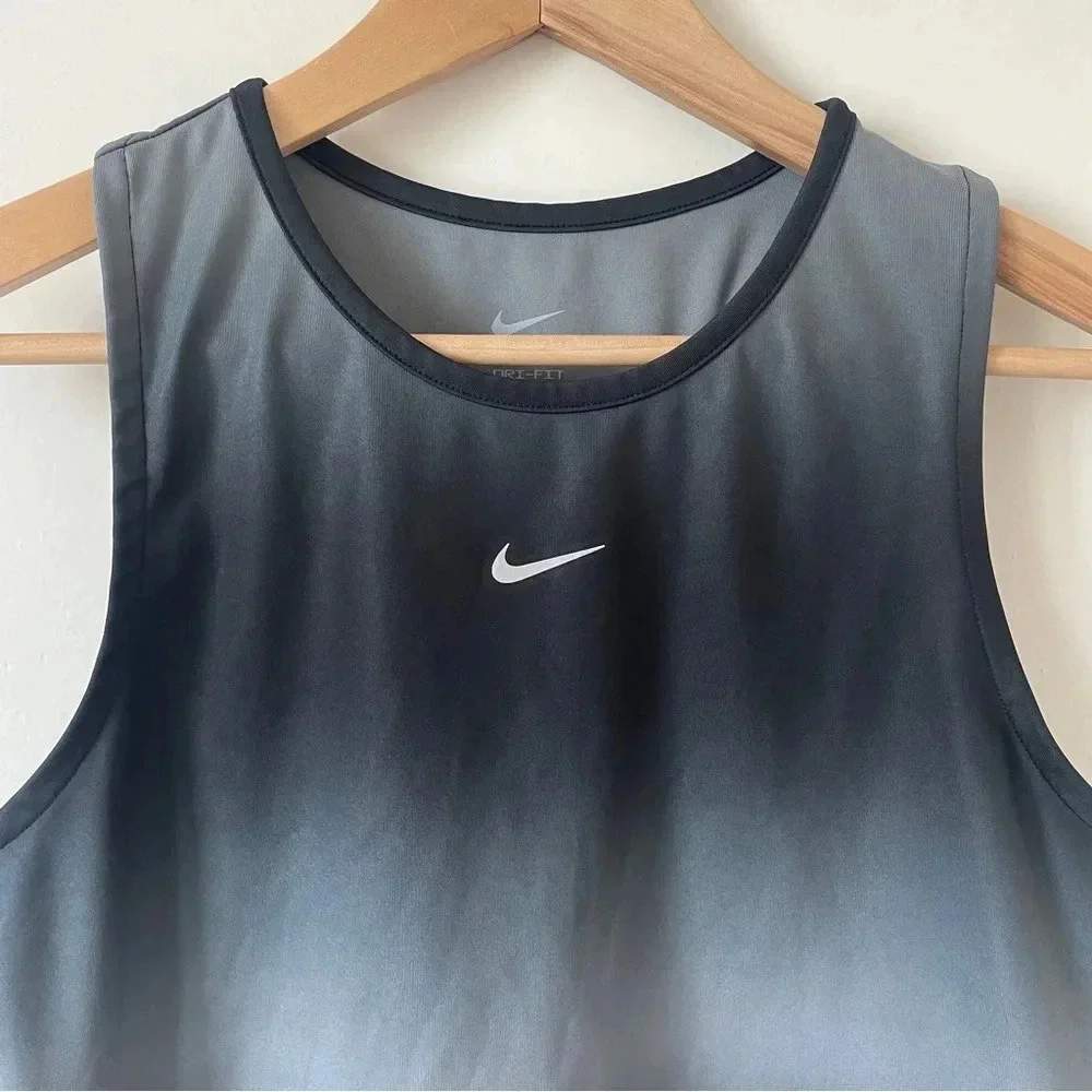 Nike Dri-Fit Swoosh Printed Crop Tank- Size L